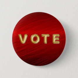 Karmesinrotes Metallisches Grafik-Votum Button