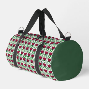 Karmesinrotes Tulpen-Blumenmuster Elegantes Rot Duffle Bag