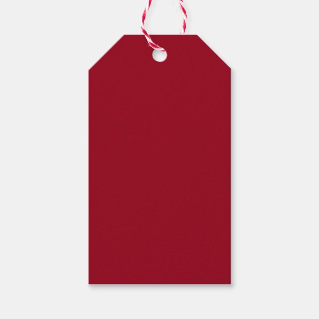 Karmin (einfarbig) geschenkanhänger (Vorderseite)