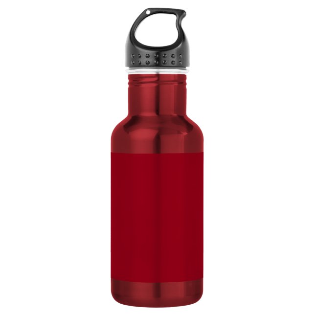 Karmin (Volltonfarbe)  Edelstahlflasche (Vorderseite)