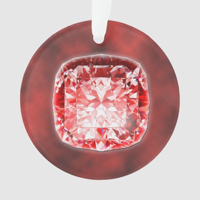 Karminrote Edelstein-Verzierung Ornament (Vorderseite)
