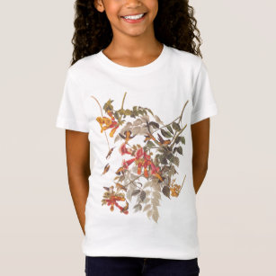 Karminrote Throated Kolibri Audubon Platte 47 T-Shirt