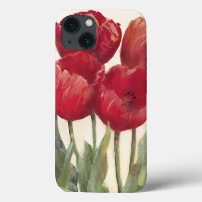 Karminrote Tulpen Case-Mate iPhone Hülle (Rückseite)