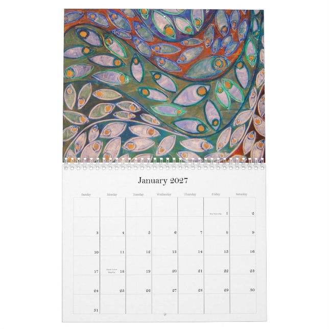 Karminroter Kalender der Tür-2012 (Jan 2027)