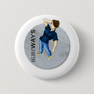 Karminroter Knopf Button