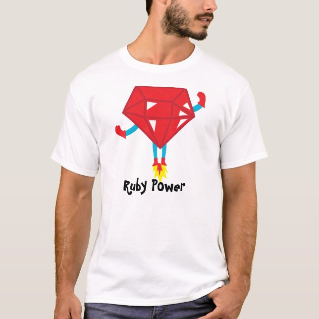 Karminroter Power T-Shirt (Vorderseite)