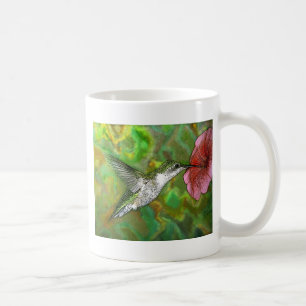 Karminroter throated Kolibri Kaffeetasse