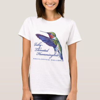 Karminroter Throated Kolibri-Latein T-Shirt