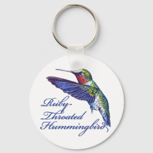 Karminroter Throated Kolibri vorbereitet Schlüsselanhänger
