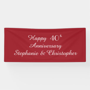 Karminrotes Jahrestags-Party des Rot-40. elegant Banner