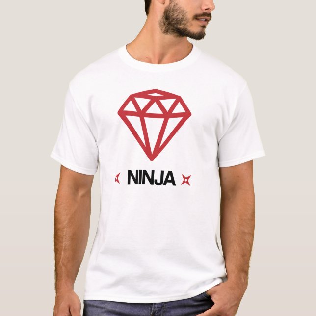 Karminrotes Ninja T-Shirt (Vorderseite)