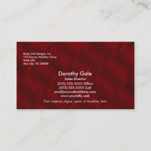 Karminrotes rotes und schwarzes Muster Visitenkarte
