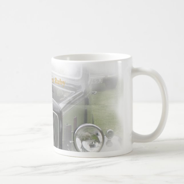 Karminrotes Tassen-Weiß, Rubin Austins sieben Kaffeetasse (Rechts)