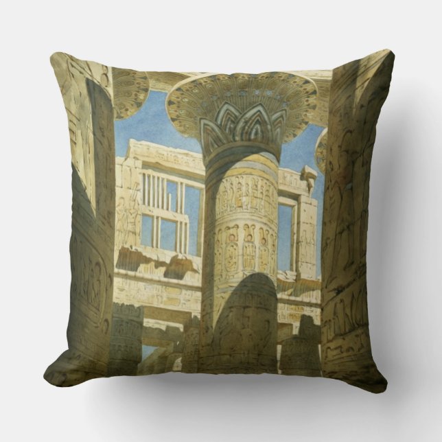 Karnak, c.1866 (w/c auf Papier) Kissen (Vorderseite)