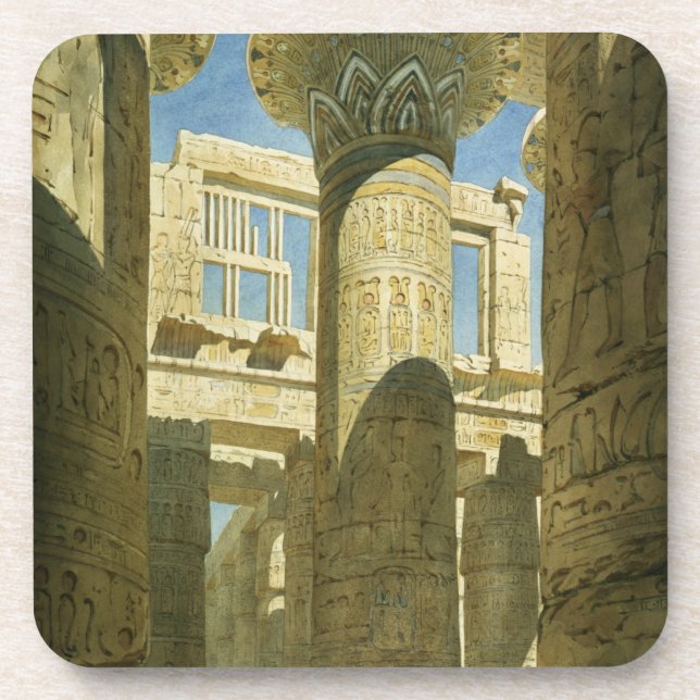 Karnak, c.1866 (w/c auf Papier) Untersetzer (Vorderseite)