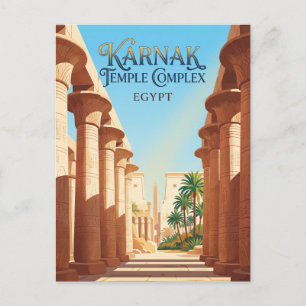 Karnak-Tempelkomplex Ägypten Postkarte
