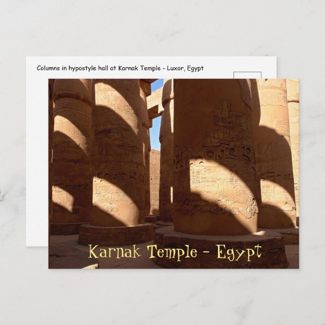 Karnak Temple - Luxor, Ägypten Postkarte (Vorne/Hinten)
