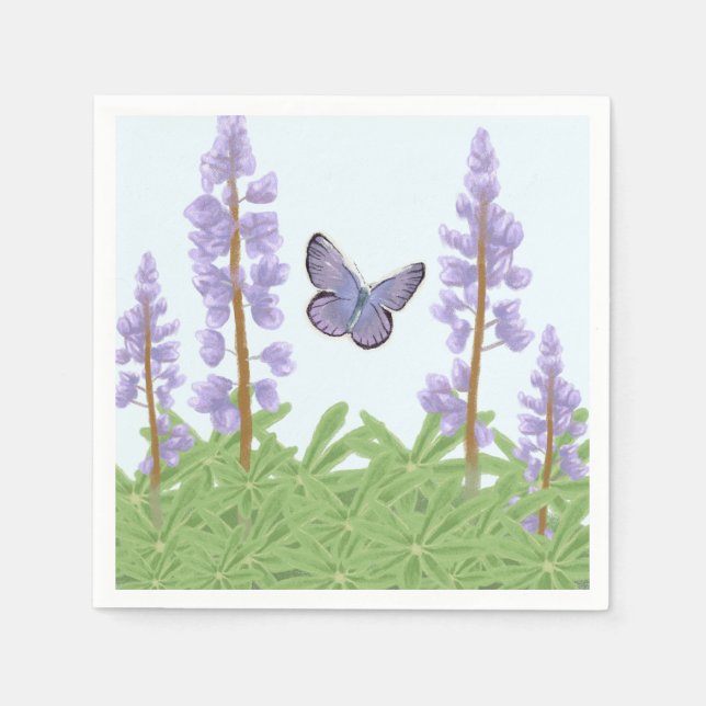 Karner Blue - Die Gefährten, mit Wild Lupine Serviette (Vorderseite)