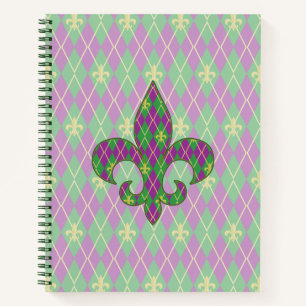 Karneval Argyle-Spiralblock Notizbuch