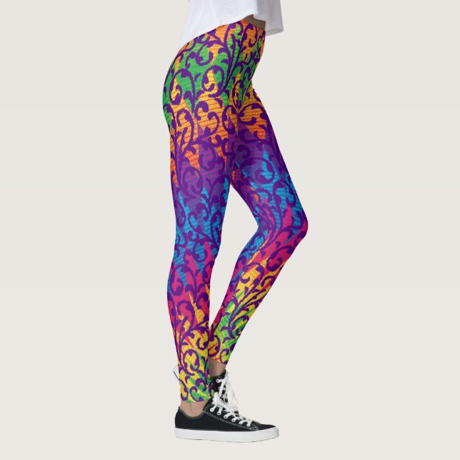 Karneval-Art bunt Leggings (Rechts)