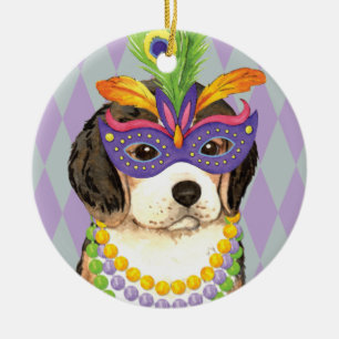 Karneval-Beagle Keramikornament
