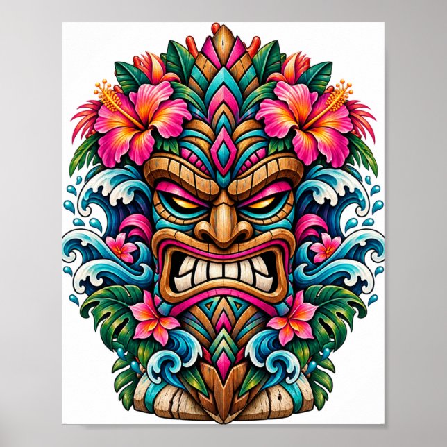 Karneval Bloom Tiki Poster (Vorne)