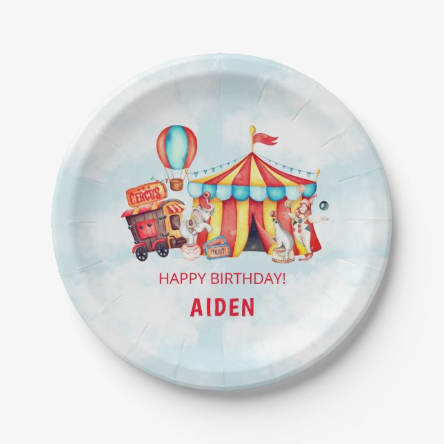 Karneval Circus Big Top Geburtstag Pappteller (Vorderseite)