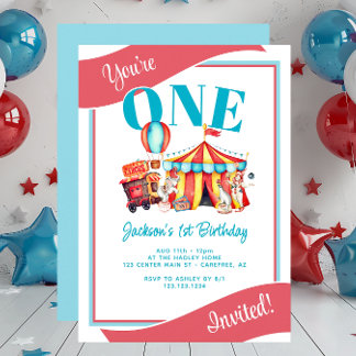 Karneval Circus Big Top Kind's Birthday Einladung