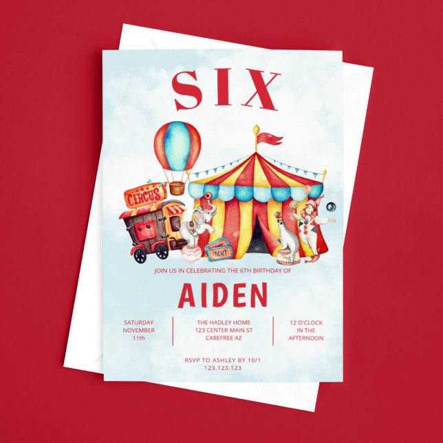 Karneval Circus Festival 6. Geburtstag Einladung (Von Creator hochgeladen)
