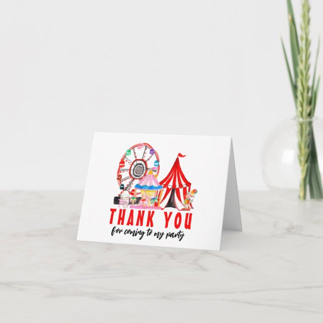 Karneval Circus Festival Clown Wallonisch Dankeskarte (Vorderseite)