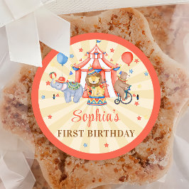 Karneval Circus Show & Animations Geburtstag Runder Aufkleber