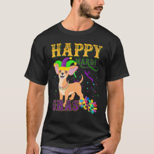 Karneval Classic Chihuahua Dog Mardi Gras Kostüm T-Shirt