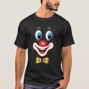 Karneval Clown Gesicht Circus Kostüm Kinder Männer T-Shirt