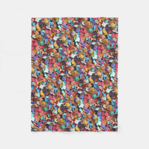 Karneval Confetti farbenfrohe Papierstücke Stücke  Fleecedecke