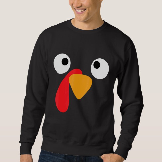 Karneval Fasching Huhn Hahn Truthahn Sweatshirt (Vorderseite)