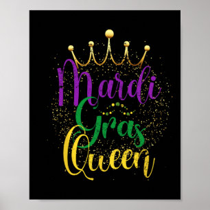 Karneval feiern Geschenk Party Kostüm Königin Mard Poster