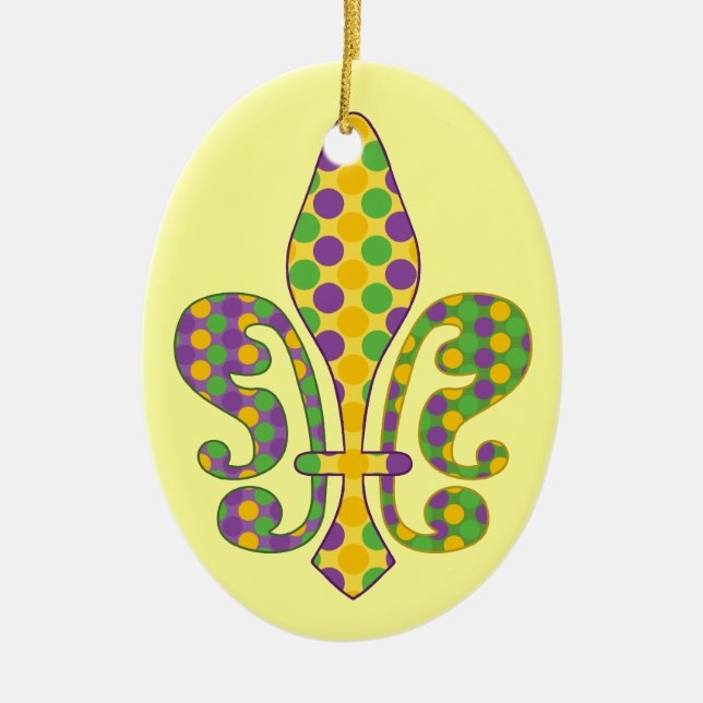 Karneval Fleur de dots Keramikornament (Vorne)