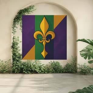 Karneval Fleur-de-lis Kultur Erbe Mardi Gras Poster