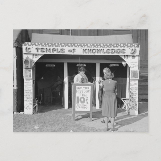 Karneval Fortune Teller, 1938 Postkarte (Vorderseite)