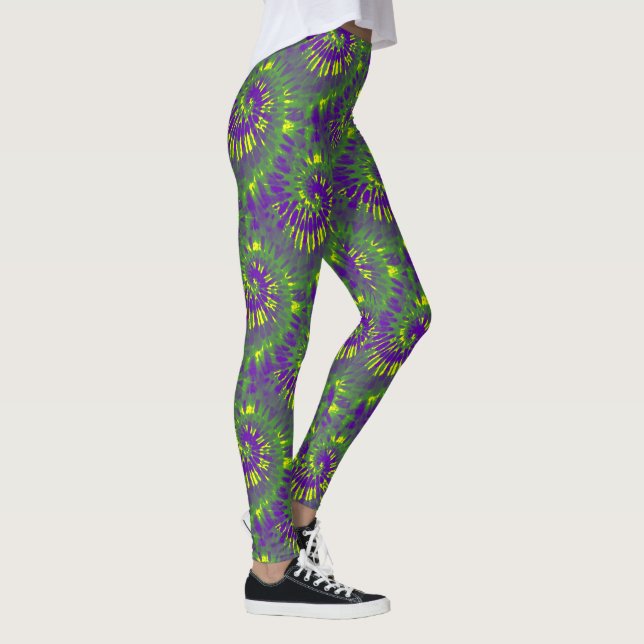 Karneval-gefärbte Krawatte Leggings (Rechts)