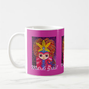 Karneval-große Augen-Mädchen-Puppen-Tasse Kaffeetasse