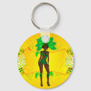 Karneval grünes girl.ai schlüsselanhänger