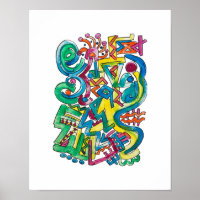 Karneval-Handgemalte abstrakte Kunst