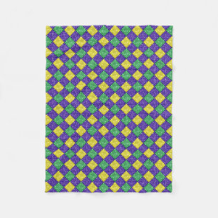 Karneval-Harlekin-Diamant-Karnevals-Muster Fleecedecke