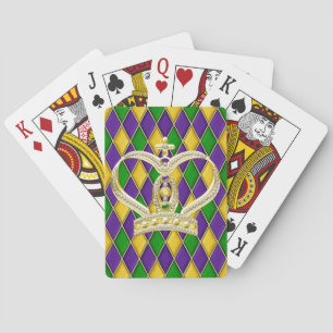 Karneval-Harlekin-Diamant-Krone Spielkarten