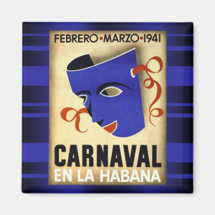 Karneval in Havanna 1941 Vintage Magnet