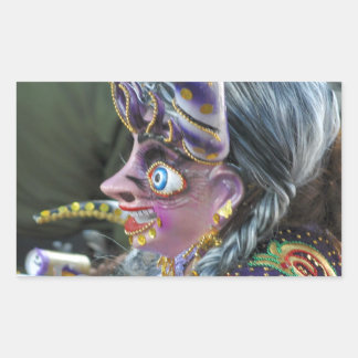 Karneval in Oruro, Bolivien Rechteckiger Aufkleber