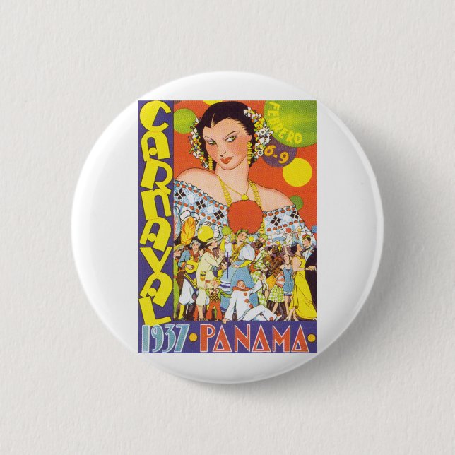 Karneval in Panama Button (Vorderseite)