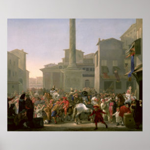 Karneval in Rom, c.1650-51 Poster
