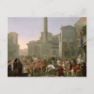 Karneval in Rom, c.1650-51 Postkarte